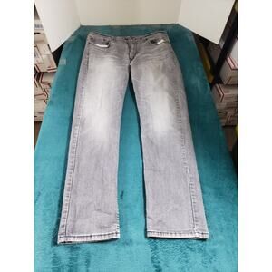 Levis 514 Jeans Size 36x34 Mens Gray Pants Stretch Denim Red Tab Dark Straight